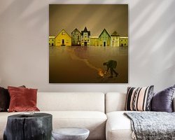 Voorbeeld van het werk in een kamer