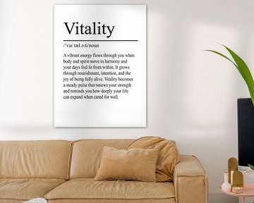 Vitality Definition – White by WordsThatInspire
