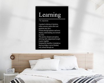 Définition de l'apprentissage – Noir sur WordsThatInspire