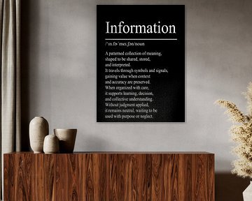 Information Definition – Black von WordsThatInspire