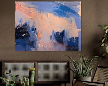 Abstract in pink and blue by Nop Briex