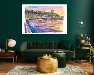 Le port coloré de Tobermory sur l'île de Mull, dans les Hébrides, en Écosse. sur Markus Bleichner