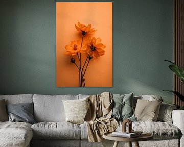 Flowers in Harmony Orange Symphony of Silence by Eva Lee