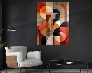 Abstract in warme kleuren