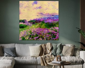 Coucher de soleil sur la mer sur Andreas Wemmje