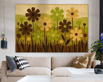 Stylised flower field in layers by Art & Soul Creations