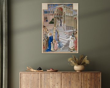 The Presentation of the Child in the Temple (Très Riches Heures) – Limbourg brothers