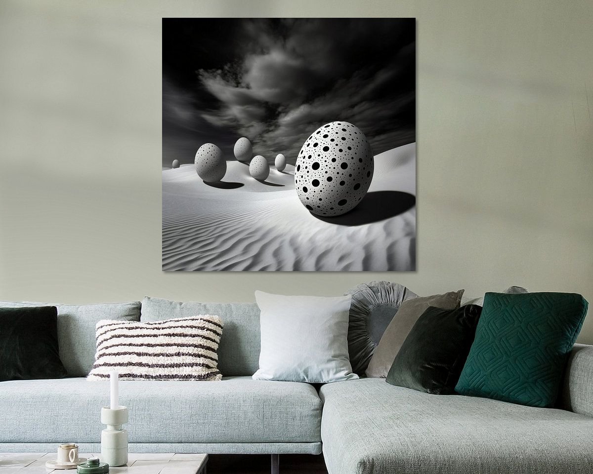 Voorbeeld van het werk in een kamer