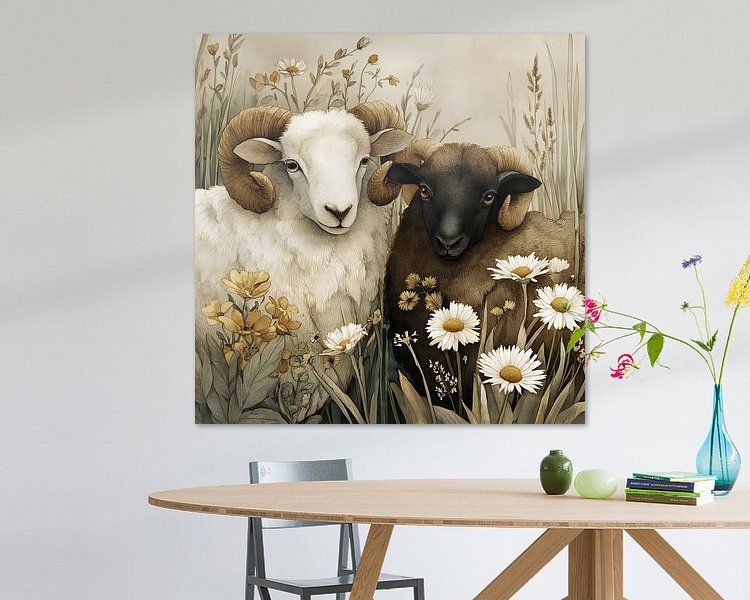 Voorbeeld van het werk in een kamer