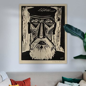 Max Pechstein, Head of a Fisherman, IX, 1921