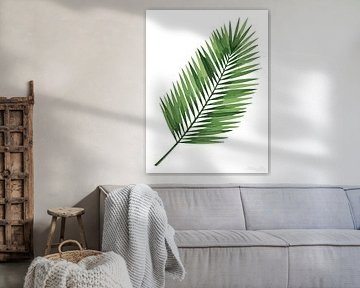 Stille botanica – Palmblad in het wit