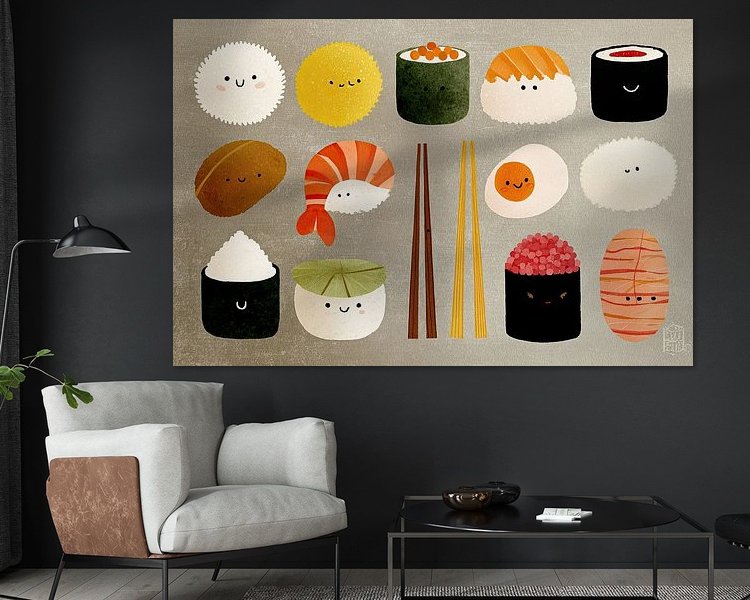 Voorbeeld van het werk in een kamer