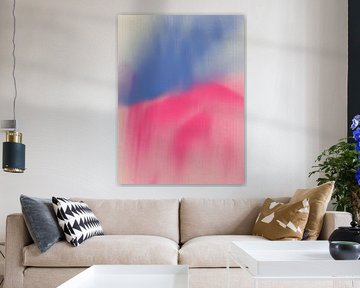 Farbenfrohes Abstraktes in Neonrosa und Blau von Dina Dankers