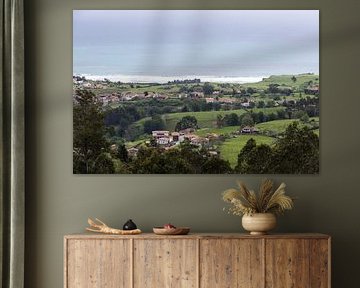 Vue panoramique sur le littoral des Asturies sur Peter Haastrecht, van