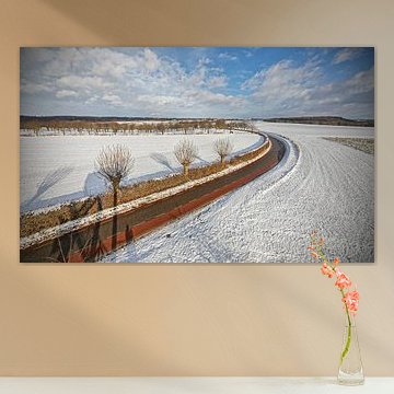 Snowy landscape in Mesch by Ruud Keijmis