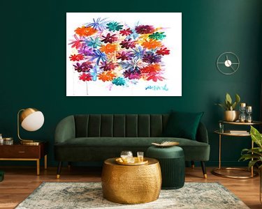 Voorbeeld van het werk in een kamer