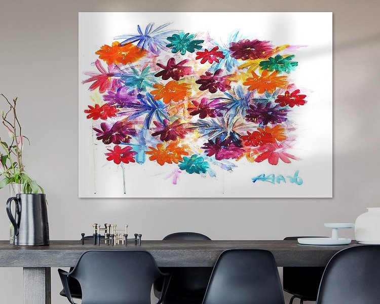 Voorbeeld van het werk in een kamer