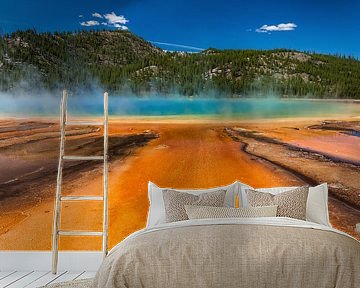 Grand prismatic spring Yellowstone by Ilya Korzelius