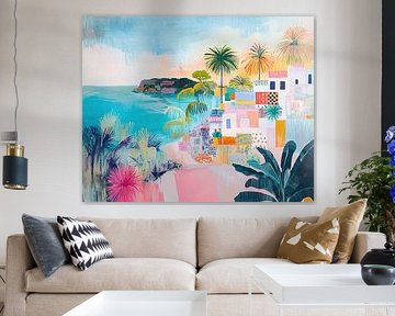 Palm trees Sea by Eye catching paintings