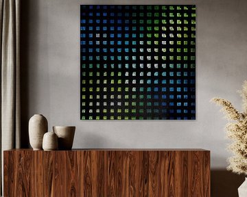 Abstrakte geometrische Formen grün blau