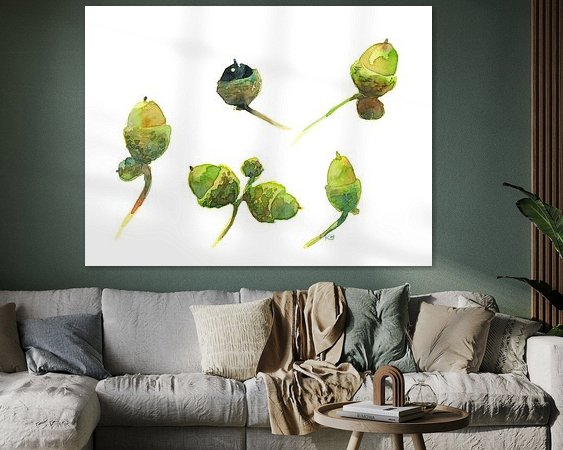 Voorbeeld van het werk in een kamer