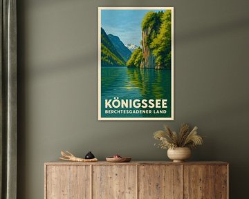 Königssee – Vue sur le fjord dans les Alpes