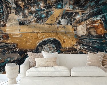 Voorbeeld van het werk in een kamer