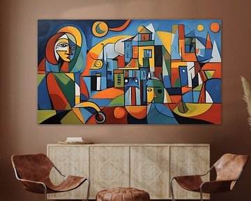 Peinture moderne colorée sur WeLoveArt