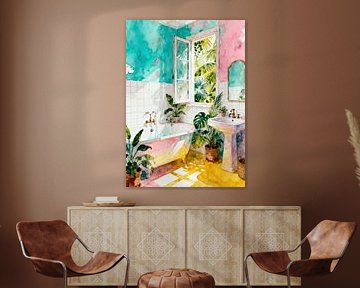 Von Henri Matisse inspiriertes Badezimmer im Bohemian-Stil von Muhammad Ardian