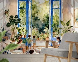 Example of the artwork in a room