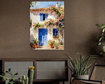 Von Henri Matisse inspiriertes Haus mit blauen Türen von Muhammad Ardian