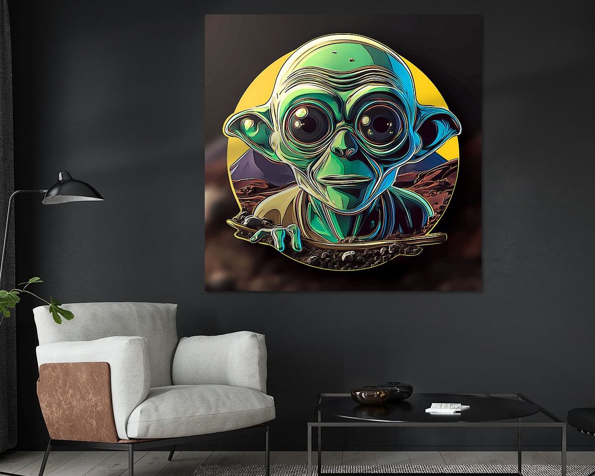 Voorbeeld van het werk in een kamer