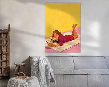 Femme allongée sur Muhammad Ardian