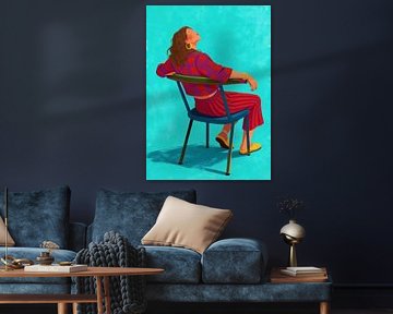 Femmes se détendant dans un fauteuil sur Muhammad Ardian