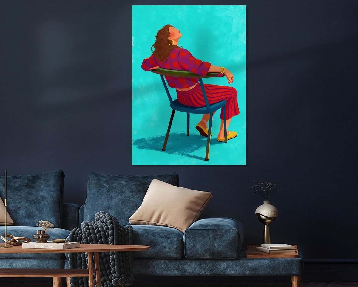 Voorbeeld van het werk in een kamer