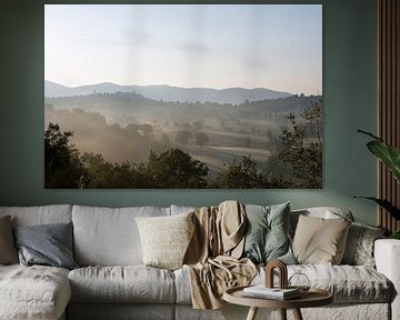 Bezauberndes Tal im Morgenlicht, Sabina, Italien