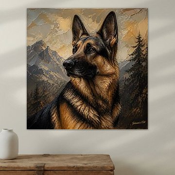 German Shepherd dog 3 by Johannas Art Creations