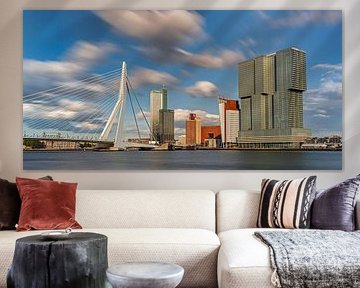 Nederland, Rotterdam. Panorama van wijk ‘Kop van Zuid’.