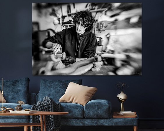 Voorbeeld van het werk in een kamer