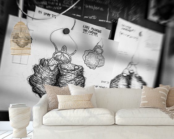 Voorbeeld van het werk in een kamer