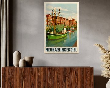 Cutter au repos dans le port de Neuharlingersiel