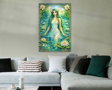 Water nymph Jugendstil by Linda de Klein
