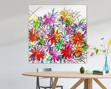 Voorbeeld van het werk in een kamer