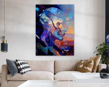 Kosmische Gedankenlandschaft in Abstraktion