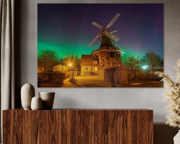 The name says it all: Aurora windmill under the northern lights