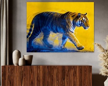 Bengal Tiger in Bewegung von A.D. Digital ART