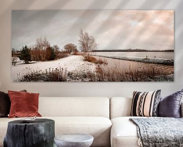 Silence hivernal aux premières lueurs du soleil sur Cynthia Verbruggen