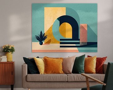 Mediterrane Formen im Lichtspiel geometrischer Räume