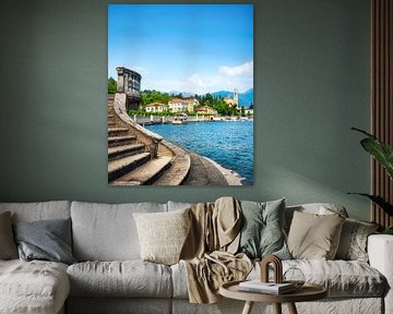 Treppen und Seeufer in Tremezzo. Comer See von Stefano Orazzini