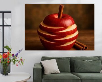 Apfelringe und Zimt auf Holz von Art & Soul Creations